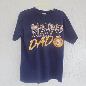 Navy "Dad" Tee Large Free Shipping